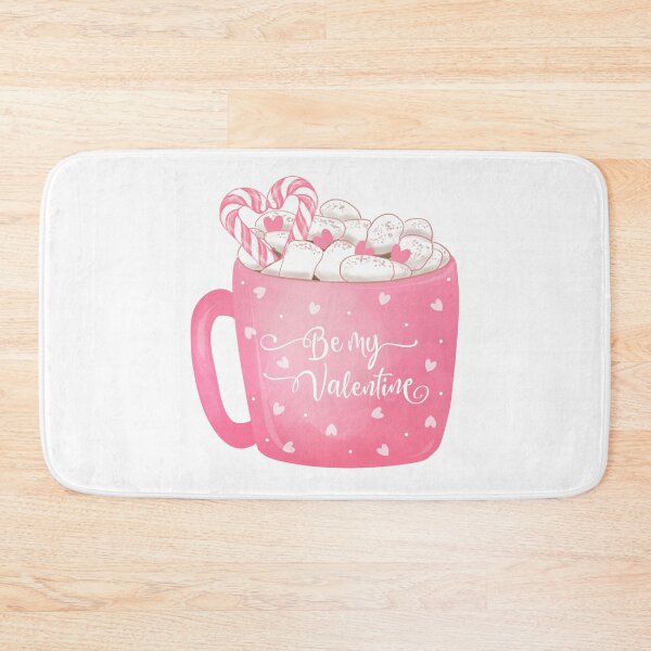 Item preview, white hearts on pink valentine mug coffee  designed and sold by LionessLove.