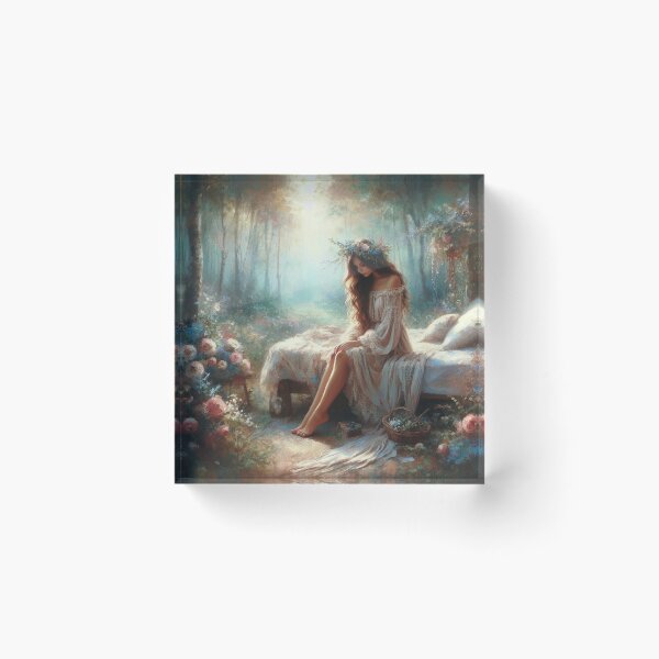 Item preview, ROMANTIC LADY ON BED designed and sold by SCOTTYBOYART.