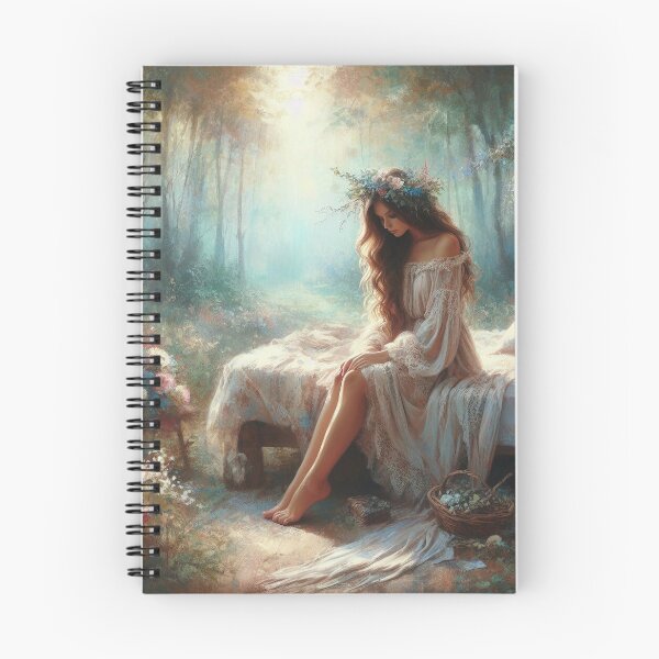 Item preview, ROMANTIC LADY ON BED designed and sold by SCOTTYBOYART.