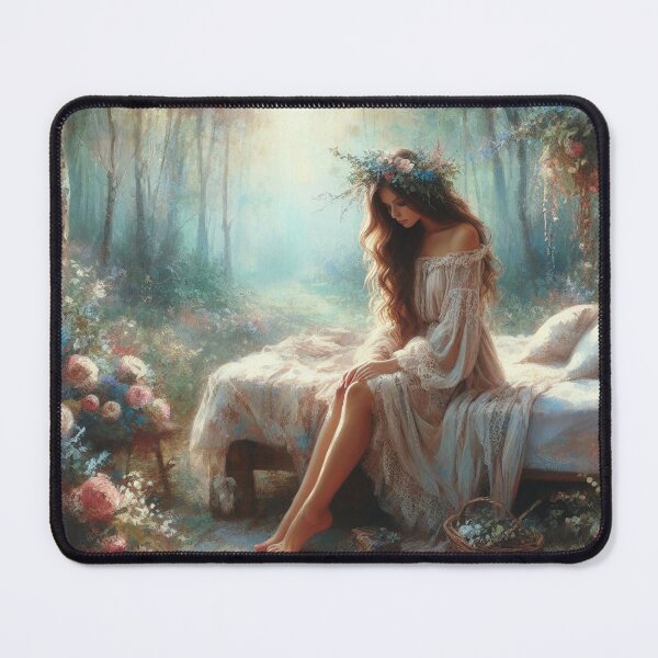 Item preview, ROMANTIC LADY ON BED designed and sold by SCOTTYBOYART.