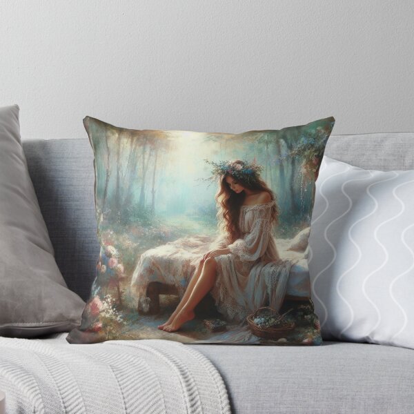 Item preview, ROMANTIC LADY ON BED designed and sold by SCOTTYBOYART.