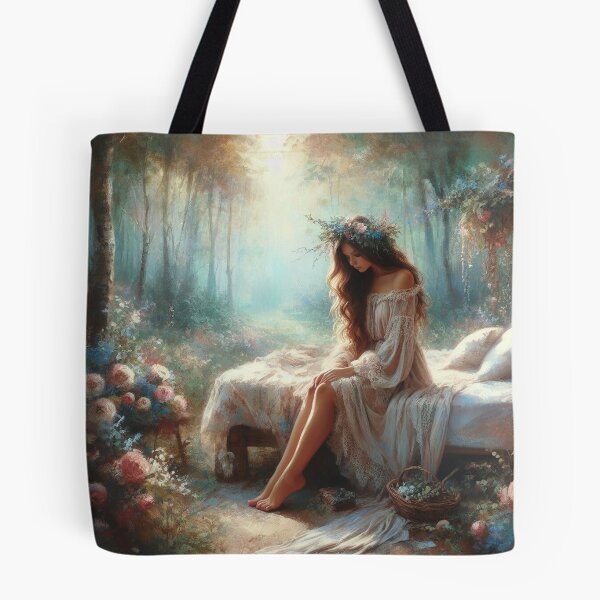 Item preview, ROMANTIC LADY ON BED designed and sold by SCOTTYBOYART.