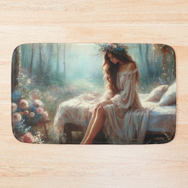 Item preview, ROMANTIC LADY ON BED designed and sold by SCOTTYBOYART.