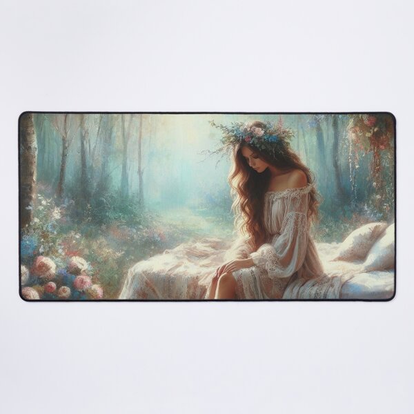Item preview, ROMANTIC LADY ON BED designed and sold by SCOTTYBOYART.