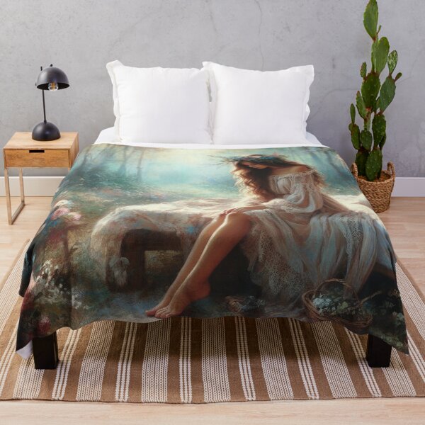 Item preview, ROMANTIC LADY ON BED designed and sold by SCOTTYBOYART.