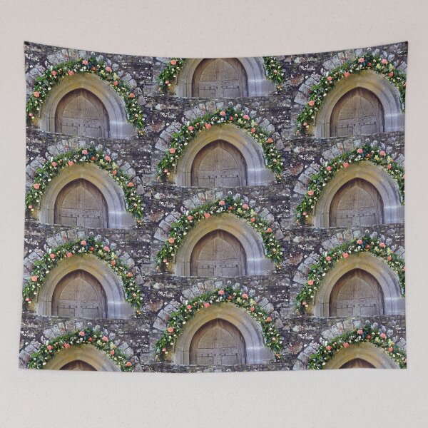 Item preview, Roses around the Church at  St Just in Roseland Cornwall UK designed and sold by lynn carter.