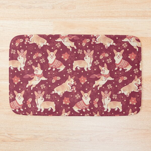 Item preview, Winter corgis in jolly crimson designed and sold by Colordrilos.
