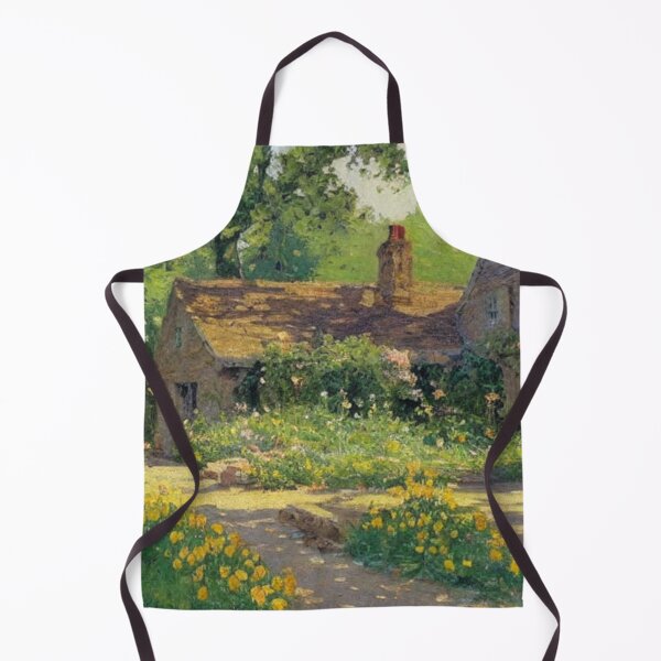 Item preview, English Cotswold Cottage in Springtime Oil Painting designed and sold by MeadowFarmPrint.