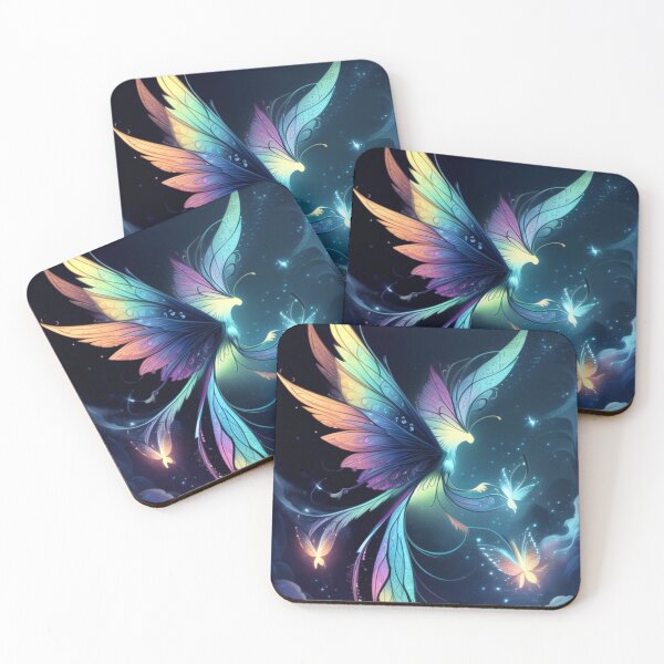 Item preview, Fantasy mythical creatures, forest aesthetics, fairies, fireflies, birds, goblins, butterflies, dragonflies, pretty fantasy picture, perfect illustration designed and sold by Bernsteinhaus.