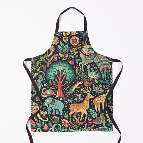 Item preview, An Elegant Forest of Majestic Creatures in Kalamkari Design - 2 designed and sold by Ruthrasankar.