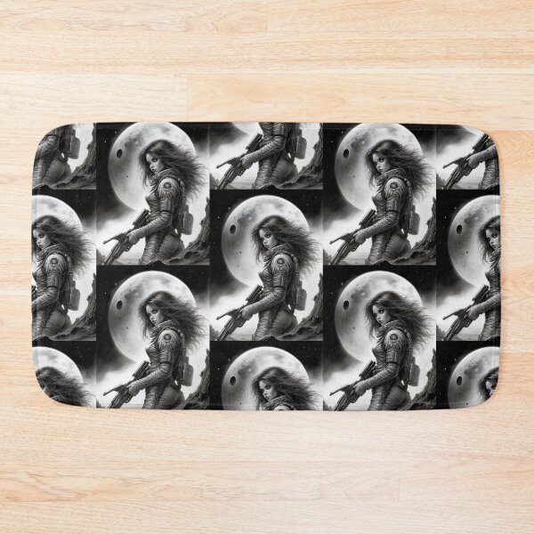 Item preview, Armed astronaut girl on an unknown planet designed and sold by MetalSatyrShop.