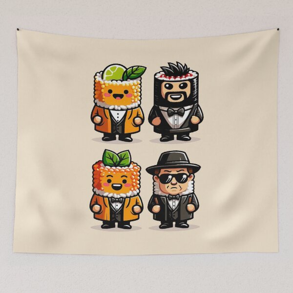 Item preview, Iconic Cinema Sushi: Unique Movie Character-Inspired Sushi Rolls designed and sold by TooniversalHub.