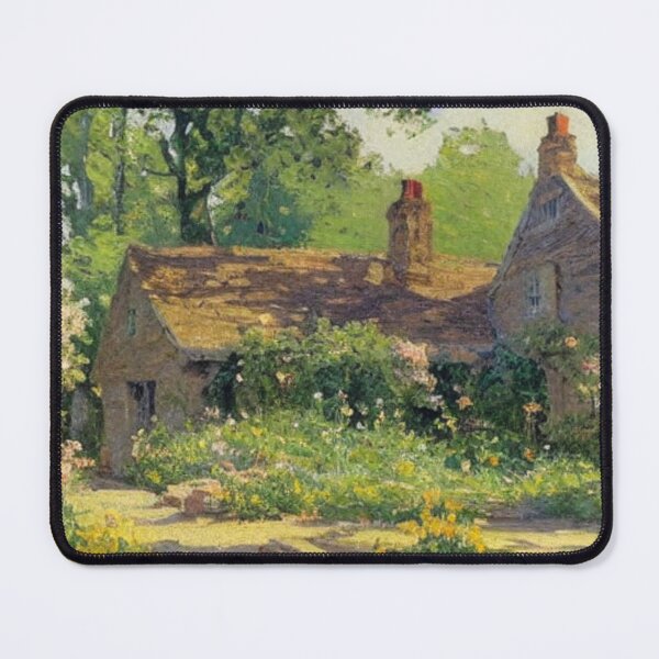 Item preview, English Cotswold Cottage in Springtime Oil Painting designed and sold by MeadowFarmPrint.