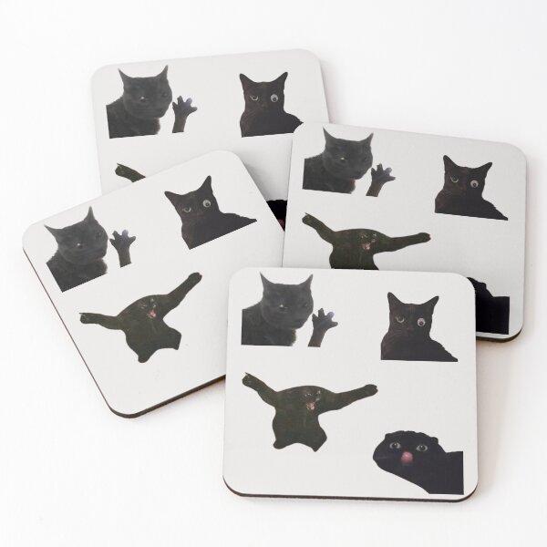 Item preview, black void cursed cat meme (set 3) pack designed and sold by mooneko.