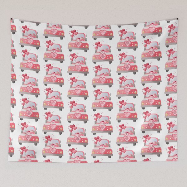 Item preview, Love Car Heart Balloons - Happy Valentine's Day designed and sold by LionessLove.