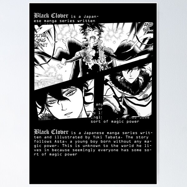 Japanese Anime Wallpaper Black Clover Asta X Evil Manga Poster