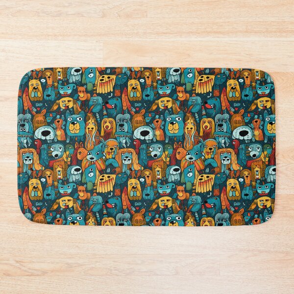Item preview, Seamless Blue Dogs Pattern designed and sold by HisoTorDesign.