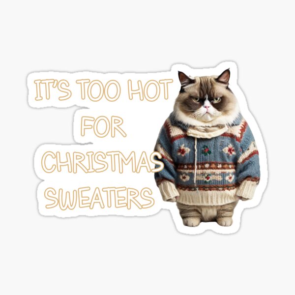 Christmas Sweater Cat Merch & Gifts for Sale