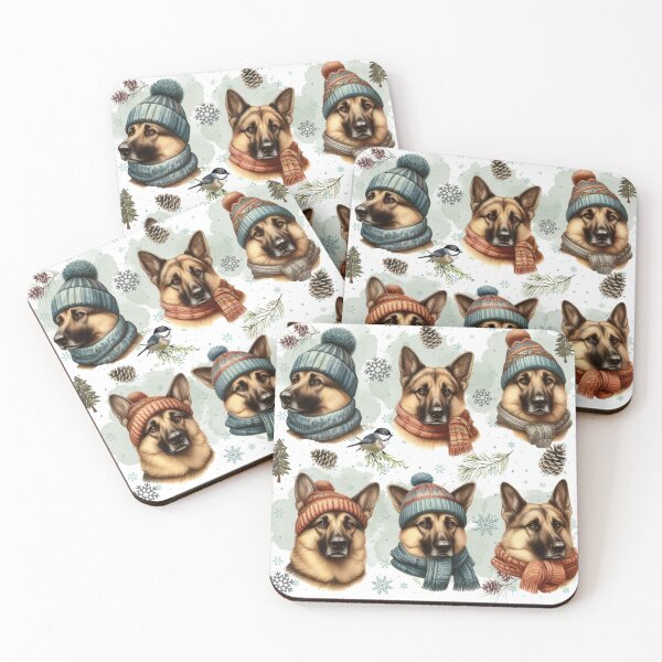 Item preview, German Shepherd Winter Hats and Scarves designed and sold by Animals-on-me.