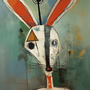 Artwork thumbnail, Abstract Rabbit by whitecat23