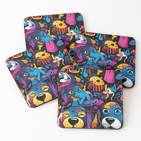 Item preview, Seamless Colorful Dogs Pattern designed and sold by HisoTorDesign.