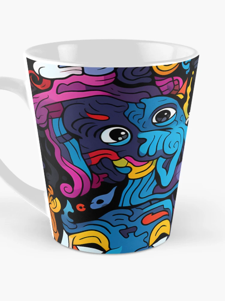 Thumbnail 3 of 4, Coffee Mug, Seamless Colorful Dogs Pattern designed and sold by HisoTorDesign.