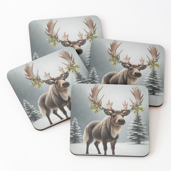 Item preview, Moose Christmas in  festive season  designed and sold by BotunPeony.