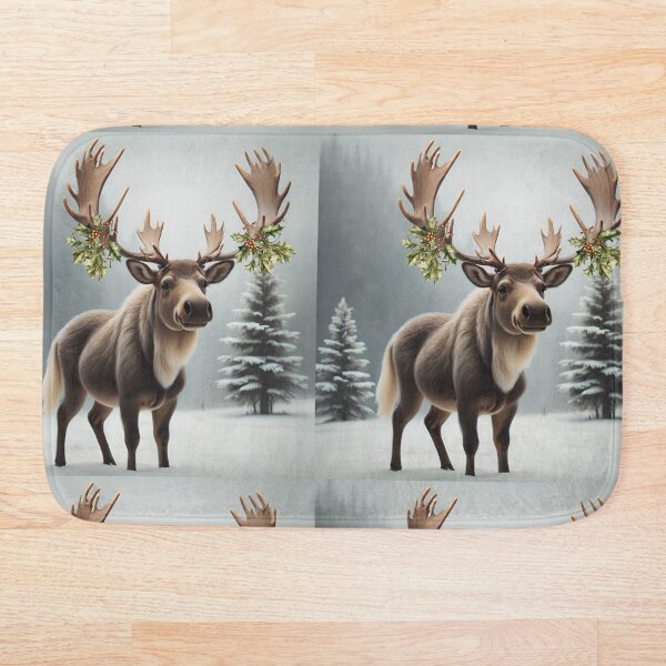 Item preview, Moose Christmas in  festive season  designed and sold by BotunPeony.