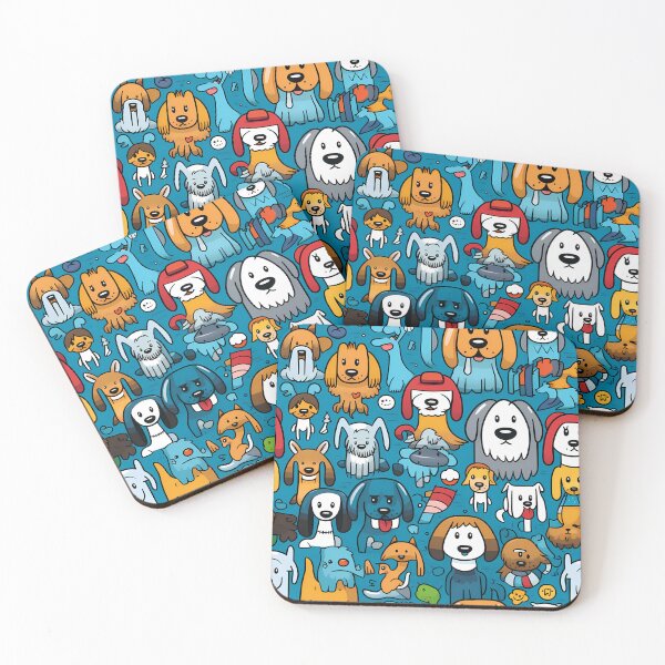 Item preview, Seamless Heart Shaped Pattern of Dogs designed and sold by HisoTorDesign.