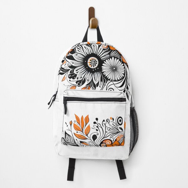 Item preview,  Abstract Elegance in Orange Flowers and Leaves designed and sold by Oleg777999.
