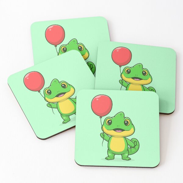 Item preview, Whimsical Chameleon Celebration: Adorable Cartoon Vector Illustration designed and sold by hjian8219.