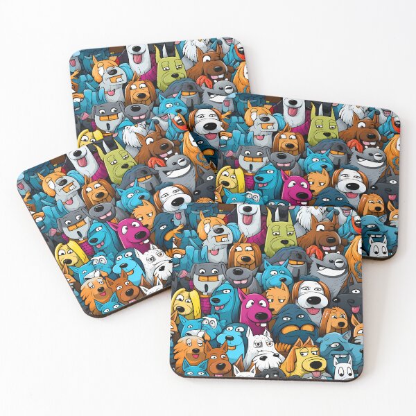 Item preview, Seamless Dogs Making New Friends designed and sold by HisoTorDesign.