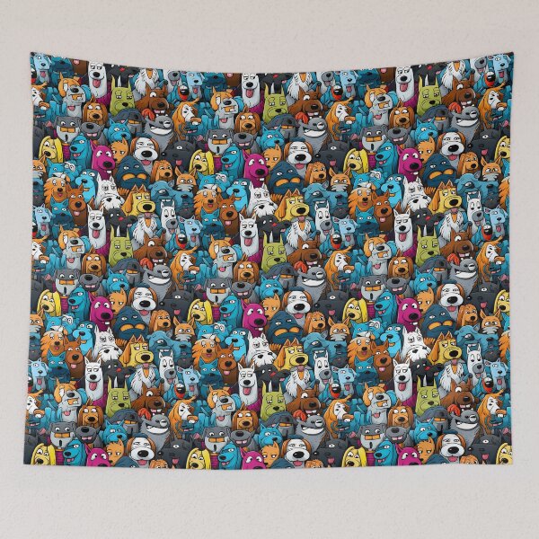 Item preview, Seamless Dogs Making New Friends designed and sold by HisoTorDesign.