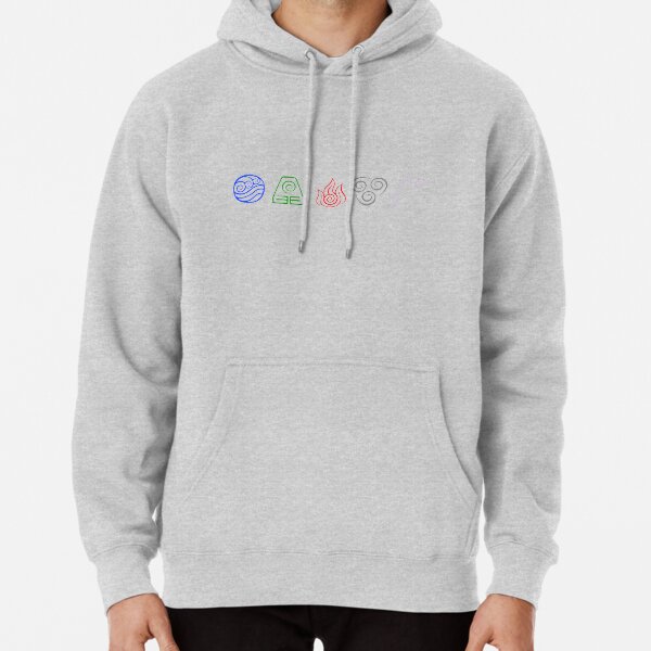 Avatar Element Icons Pullover Hoodie