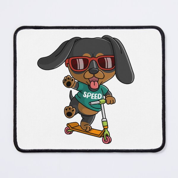 Item preview, dachshund on a scooter designed and sold by MARRTDESIGN.