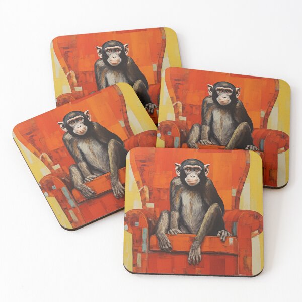 Item preview, Monkey Sitting in Easy Chair designed and sold by whitecat23.