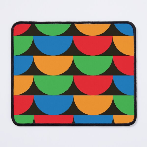 Item preview, Mid Century Modern Colorful Abstract half circles pattern  designed and sold by Yasminepatterns .