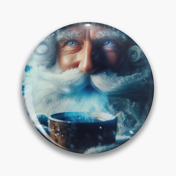 Item preview, Santa Claus closeup portrait with a cup of tea or coffee designed and sold by 4Seasons.