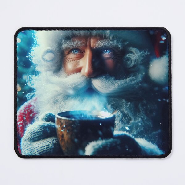 Item preview, Santa Claus closeup portrait with a cup of tea or coffee designed and sold by 4Seasons.