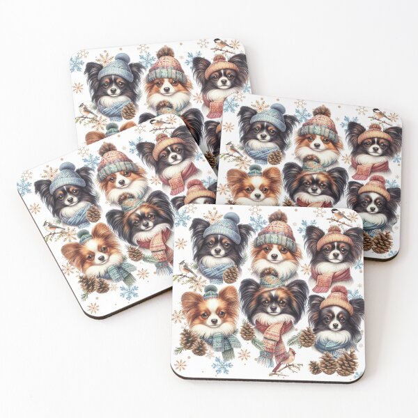 Item preview, Papillon Dog Winter Hats and Scarves designed and sold by Animals-on-me.