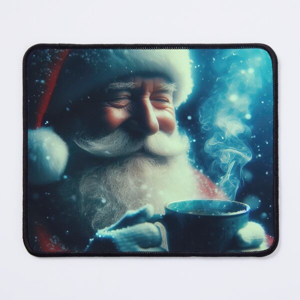 Item preview, Santa Claus closeup portrait with a cup of tea or coffee designed and sold by 4Seasons.