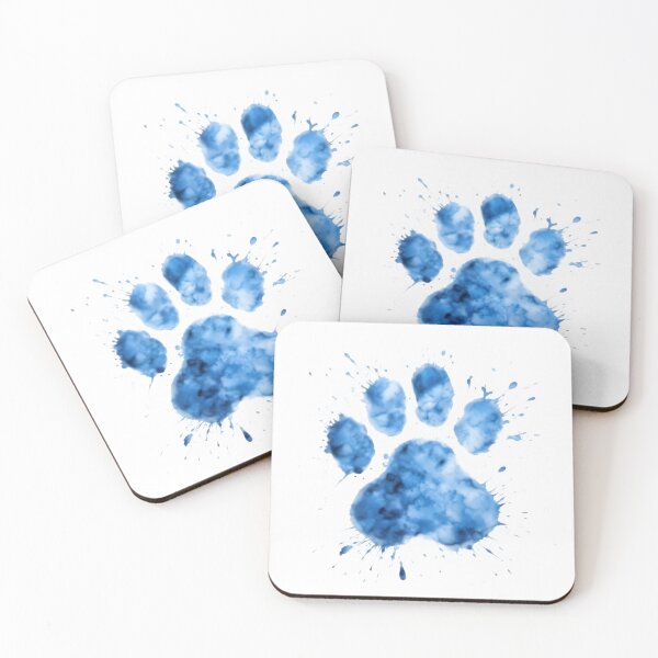 Item preview, Velvet Paws - Feline Blue Footprint designed and sold by Crea-Designer.