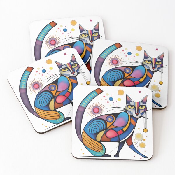 Item preview, Unique cat abstractionism designed and sold by LuckyFamily.