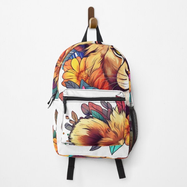 Item preview, A NICE AND CUTE LION AMONG THE FLOWERS designed and sold by infinitearte.