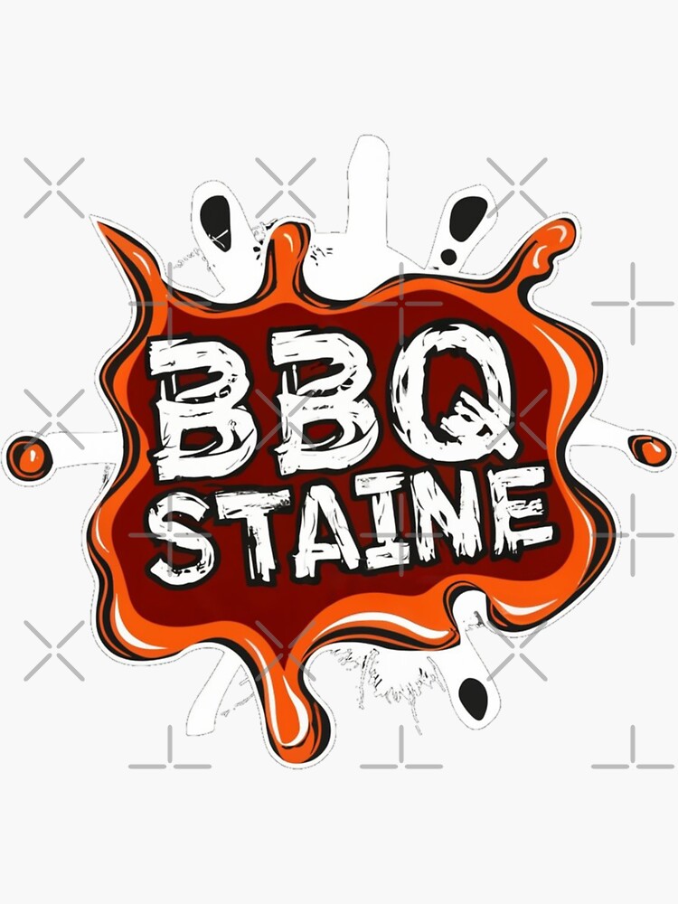 Thumbnail 3 of 3, Sticker, BBQ stain designed and sold by Coollzone.