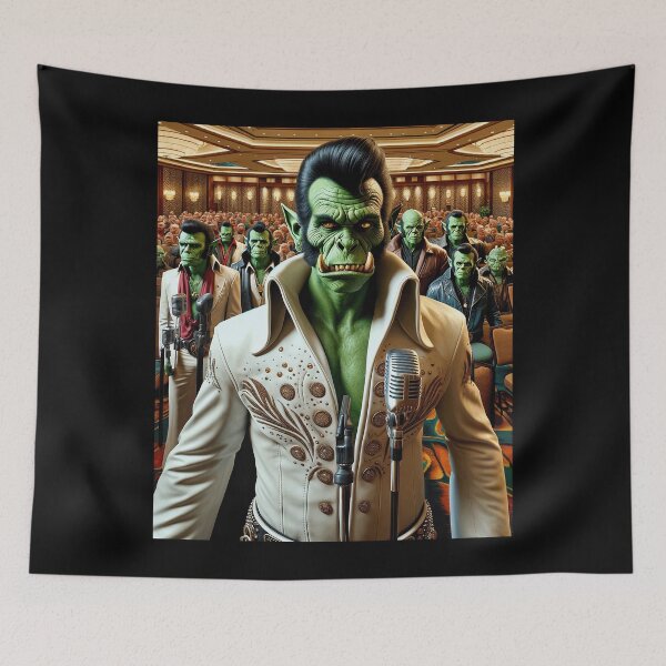 Artikelvorschau, Ork-Elvis-Imitator-Convention entworfen und verkauft von Matthew Kinnersly.