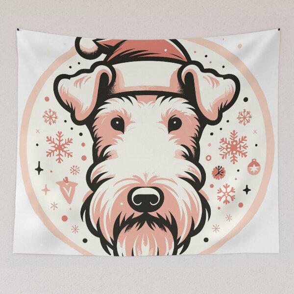 Item preview, Airedale Christmas Sticker designed and sold by bihtti.