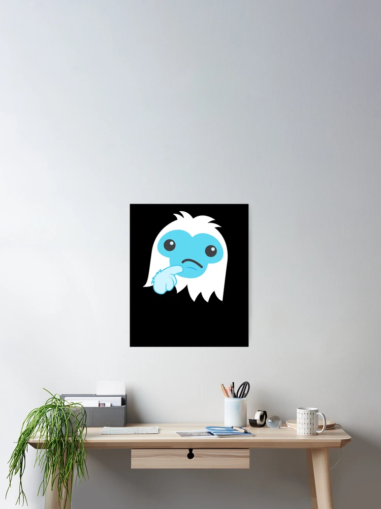 Imagen 2 de 3, Póster con la obra Thinking Abominable Snowman Emoticon Gear, diseñada y vendida por DynamicDesign.