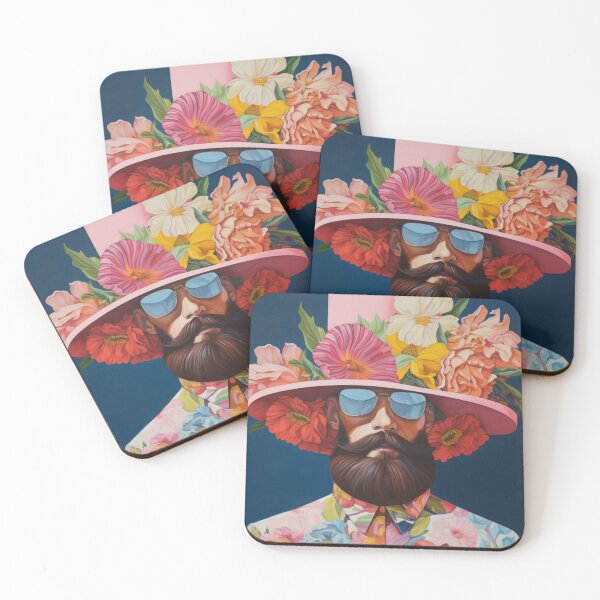 Item preview, Man Wearing Floral Hat designed and sold by whitecat23.