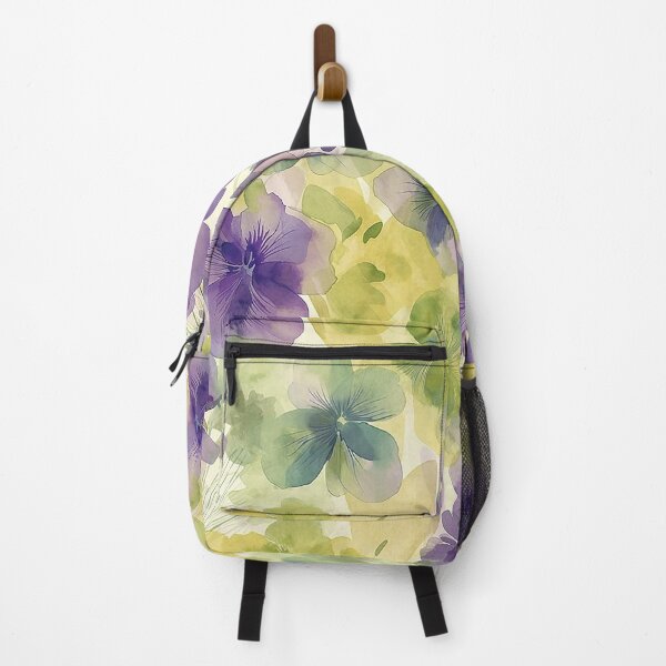 Item preview, Whimsical Petal Mosaic - Gentle Yellow, Purple, and Green Floral Abstract designed and sold by PaintbrushPlace.